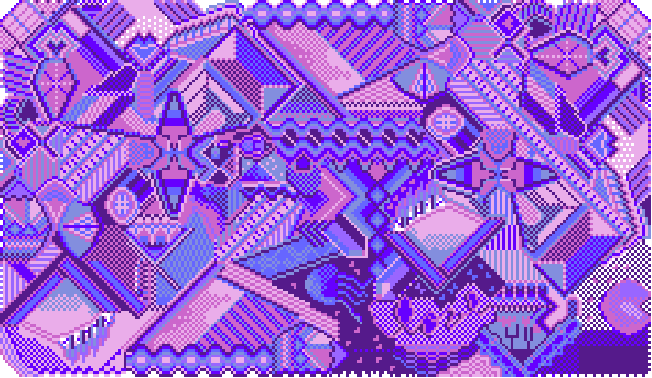 Pixel art in purple