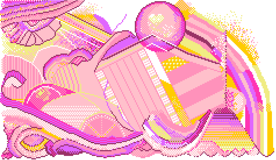 Pixel art in pink