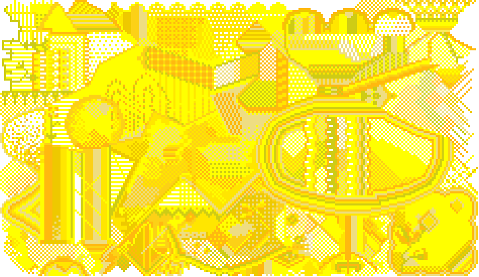 Pixel art in yellow